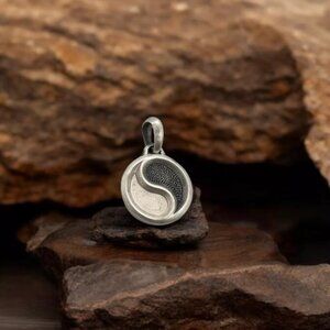 David Yurman .925 Sterling Silver Yin & Yang Amulet Pendant Plain